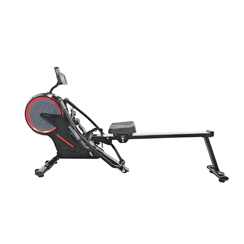 2026 Commercial Foldable Magnetic Steel Air Rowing Machine Double Sculls Short Pull Handles Adjustable Height Home Fitness Exerc