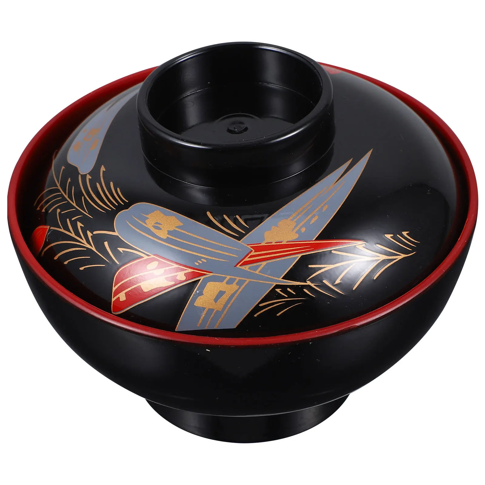 

Traditional Japanese Style Rice Bowl Perfect Size for Home Restaurant Hotel Use Covered Soup Container Decorative Asian Serving