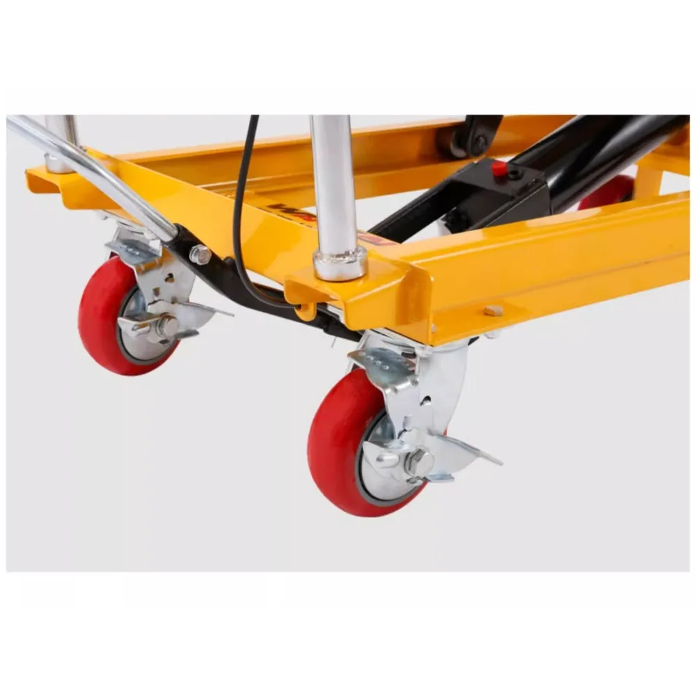 عربة كهربائية مسطحة ثابتة منصة رفع هيدروليكية يدوية متنقلة مقص مصعد صغير للسيارة