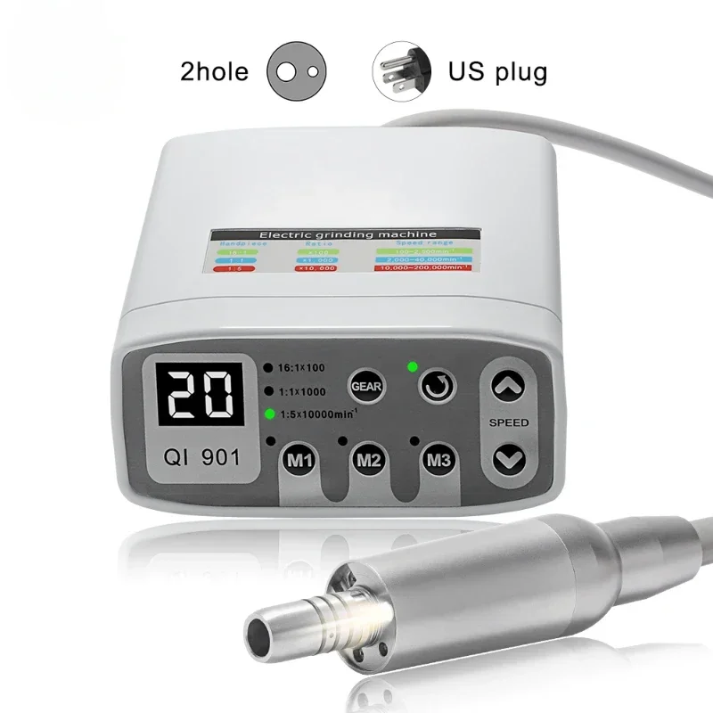 AI-EM-CM 16:1/1:1/1:5 Brushless Motor Torque 3.4 Ncm Dental Electric Micromotor Portable Equipment with Contra Angle Handpiece