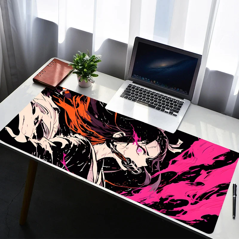 

Mouse Pad Laptop Rubber Extended Desktop Mat Computer Gamer HD Mousepad PC D-demon Slayer Nezuko Gaming Accessories Keyboard Pad