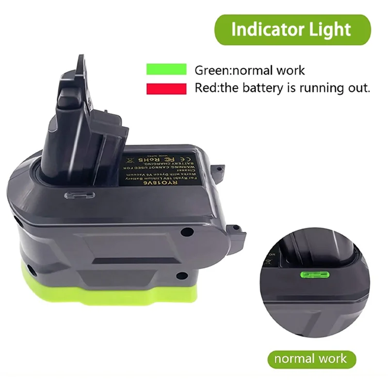 محول RYO18V6 الشهير لـ Ryobi 18 فولت تحويل إلى محول بطارية دايسون V6 لدايسون V6 مكنسة كهربائية محمولة استخدام P107 P108