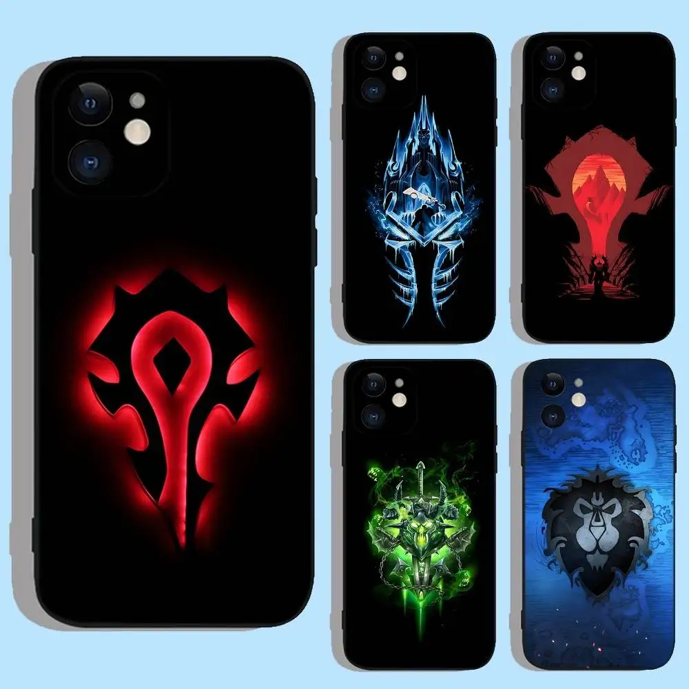 

World Of W-Warcraft Phone Case For iPhone 16e,16,15,14,13,12,11,XS,XR,X,8,7,Pro,Max,Plus,mini Silicone Black Cover