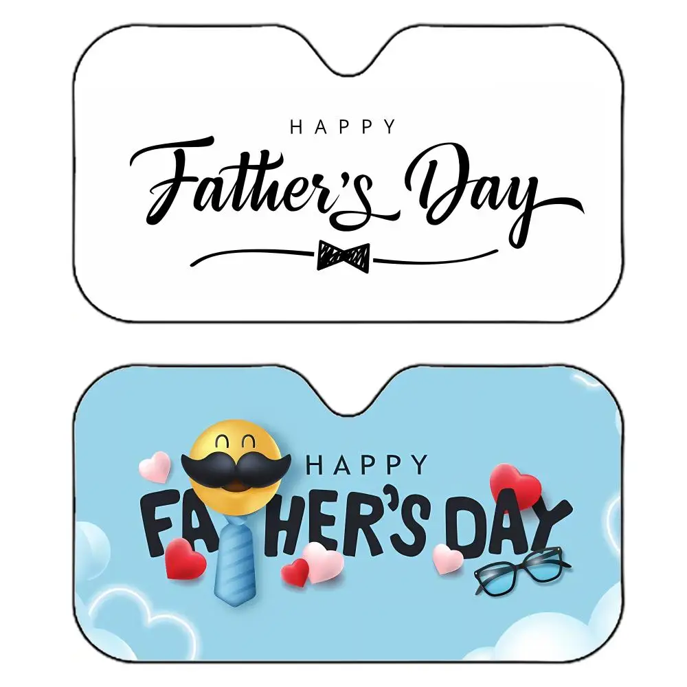 

Fashion Celebratory Happy Father'S Day Sun Visor Reflective Car Windshield Sun Visor Anti-UV Heat Insulation Reusable Sun Shade