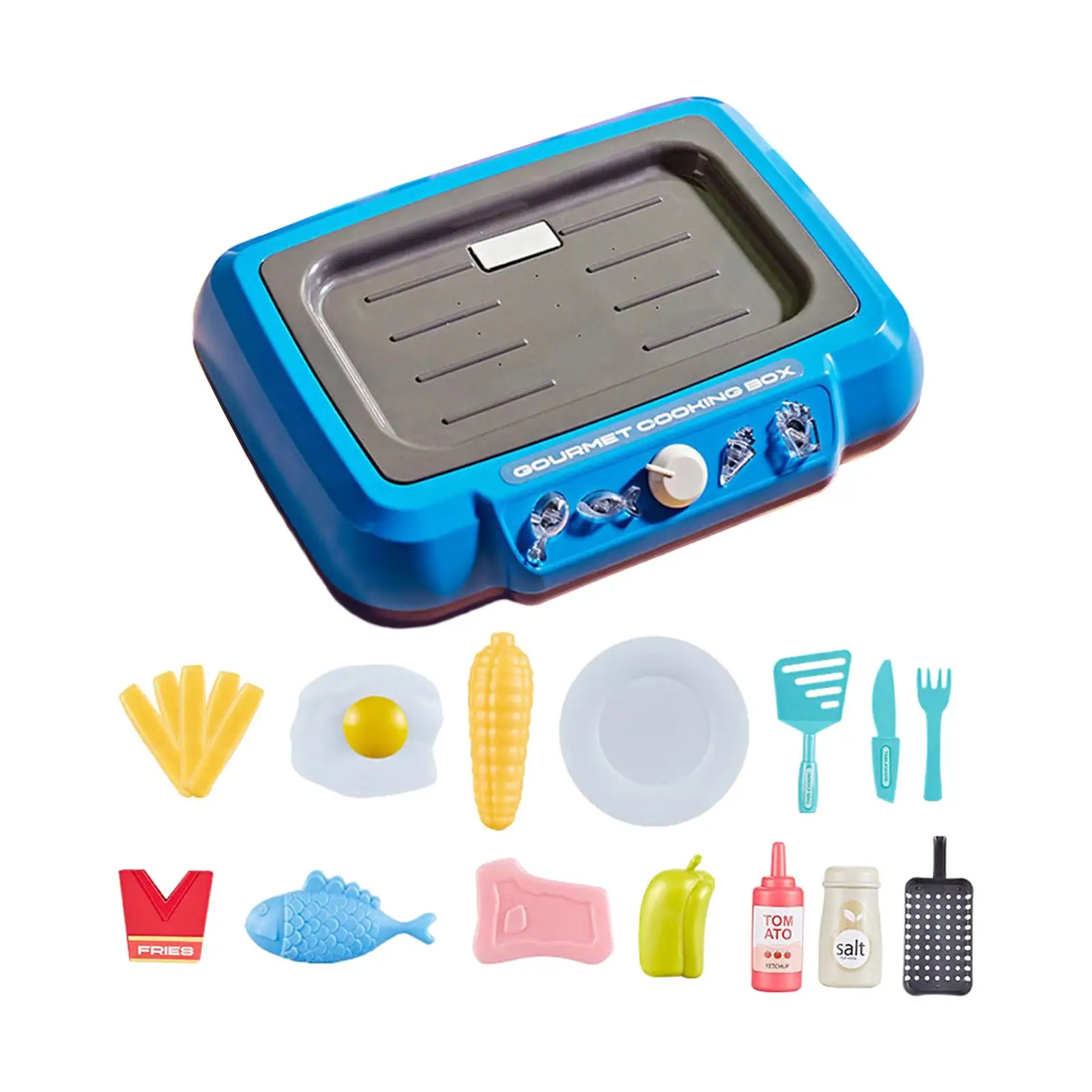 キッズプレイキッチンプレイセットリアルな微細運動能力食品調理フライヤー子供のおもちゃ