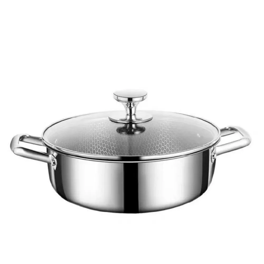 

Nonstick Wok with Tempered Glass Lid Frying Pan Kitchen 12 inch Honeycomb Structure Dishwasher-Friendly Healthy Cookware