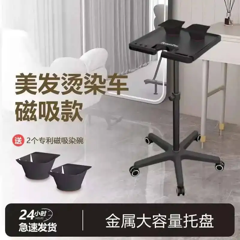 Eyelash Auxiliary Cart Trolley Professional Organizer With Wheels Storage Beauty Salon Tray Barber Rollwagen Salon Furniture