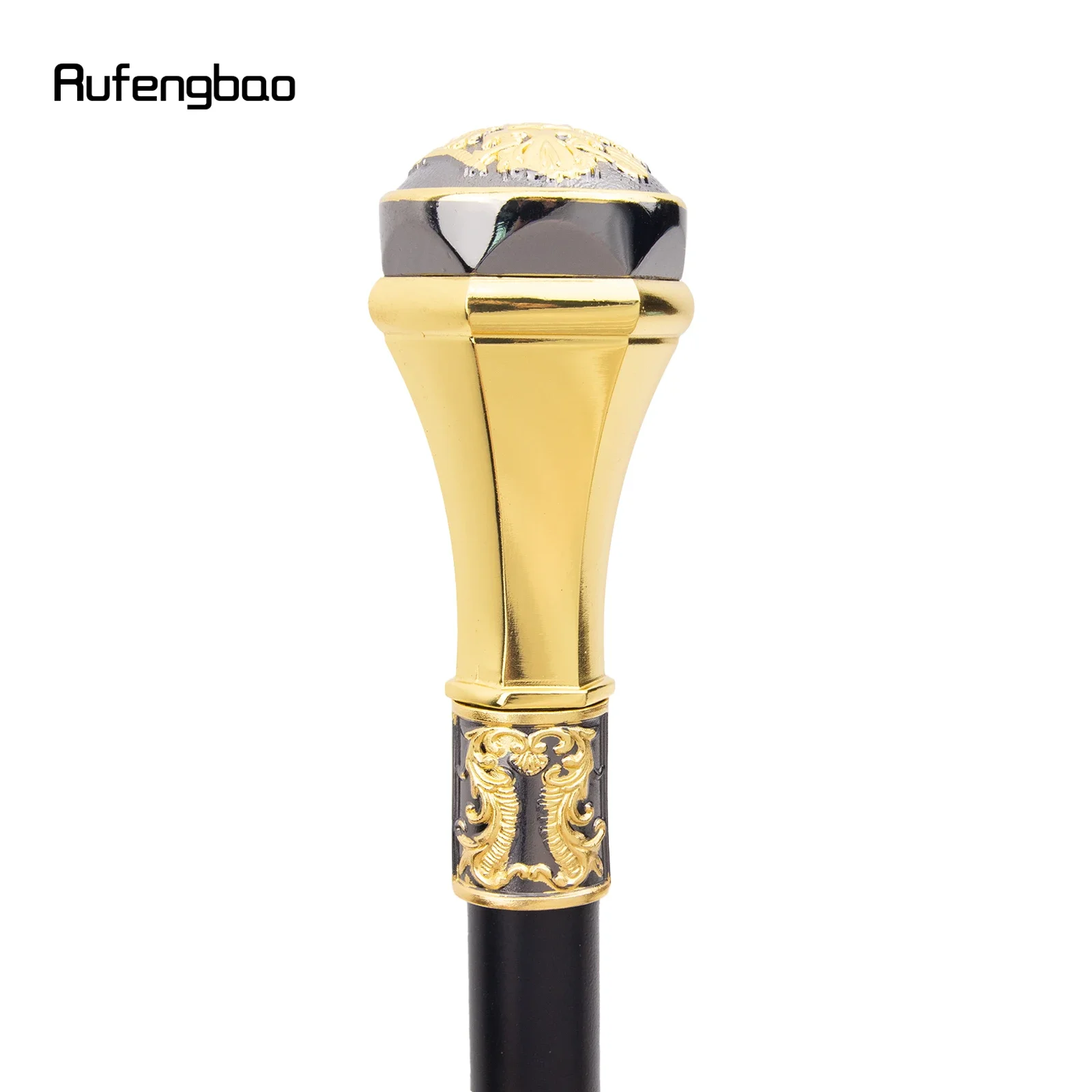 Golden Black Double Headed Eagle Totem Walking Cane Fashion Stick Gentleman Luxury Crosier Knob Walking Stick 93cm