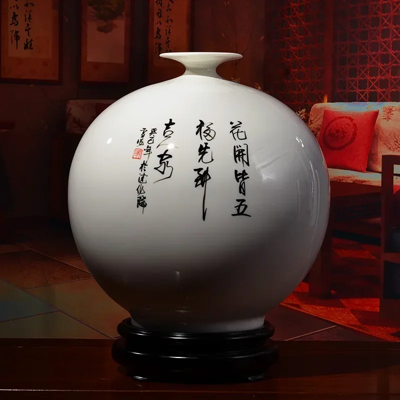 

Porcelain Hand Painted Vase Decoration Living Room Chinese Classical Decorative Crafts