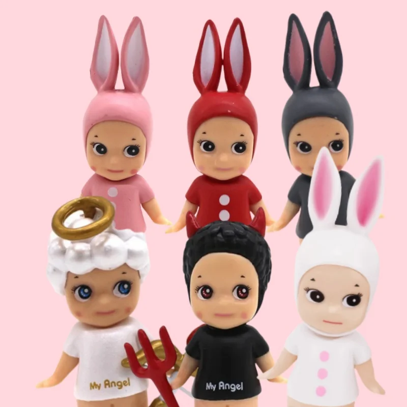 

7cm Anime Angel Figures Doll Rabbit Ears Angel Devil Unicorn Cupid Decorations Adorable Sonnyeds Trendy Ornaments Model Toy Gift