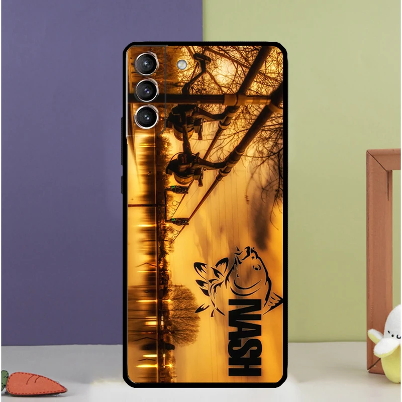 Nash Fishing Logo For Samsung Galaxy S23 S22 S21 Ultra S20 FE S8 S9 S10 Note 10 Plus Note 20 Ultra Case Cover