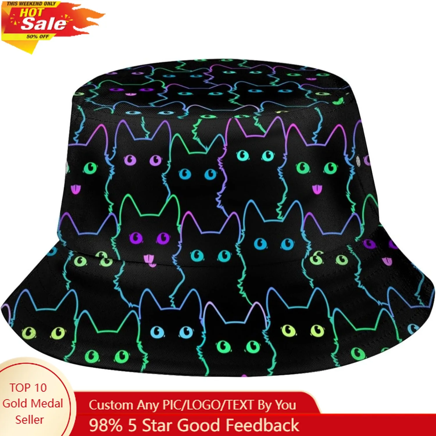 

Bucket Hat for Women Men Funny Halloween Hats Packable Outdoor Fisherman Hats Caps Unisex