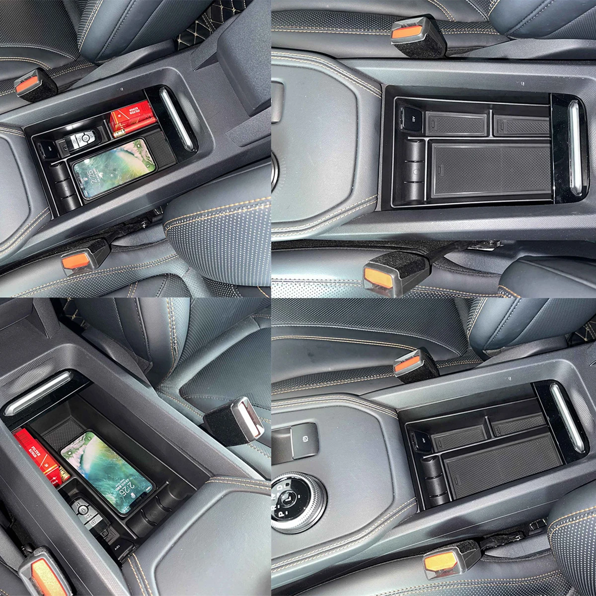 Car Center Console Armrest Storage Box Coin Organizer for Ford Mustang Mach-E 2021 2022 GT Sport 4-Doors Interior Accessories