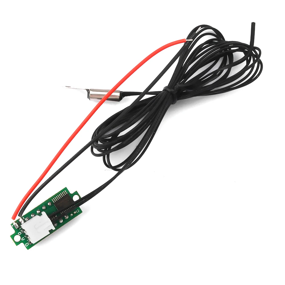 0.28 인치 LED 디지털 온도계-50 ~ 210 ℃/-58 ~ 410 ℉ NTC 금속 프로브 어류 물 자동차 내부 외부 사용 테스트