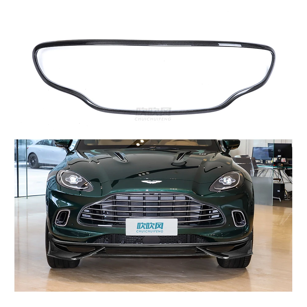 New Design AX Style Front Grille Frame for Aston Martin DBX 2021-2024 Real Dry Carbon Fiber Racing Grills Frame