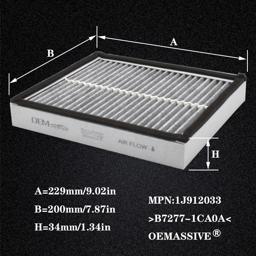 Pollen Cabin Air Conditioning Filter B7277-1CA0A 27277-1CA0A For Infiniti EX30d EX35 EX37 FX30d FX37 FX50 G37 Q50 Q60 QX50 QX70