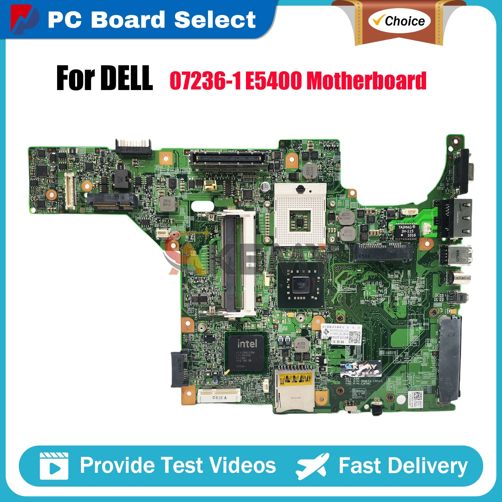 

Для Dell Latitude E5400 07236-1 материнская плата ноутбука основная плата DDR2 C951C C954C 48.4X703.011 100% полностью протестировано