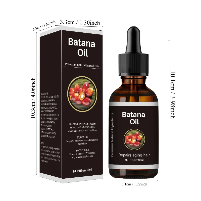 Original Batana Oil Moisturizing Repairing Damaged Hair Smoothing Coarse Anti Hair Loss Anti-Breakage Hair Essential Oil