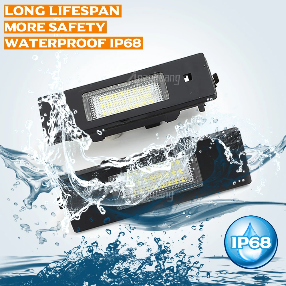 63262755711 LED Number License Plate Light Lamps For BMW E81 E87 E63 E64 F20 F21 F06 F12 F13 E89 E85 Z4 I3 X2 X4