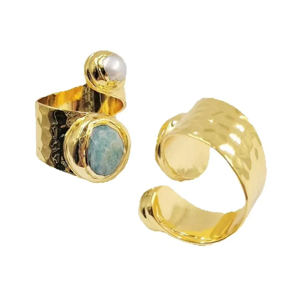 WT-R438  WKT 2025 New Style Amazonist&Pearl Women Gift Gold-Plate Women Adjustable Ring Fashion Attractive Accessory