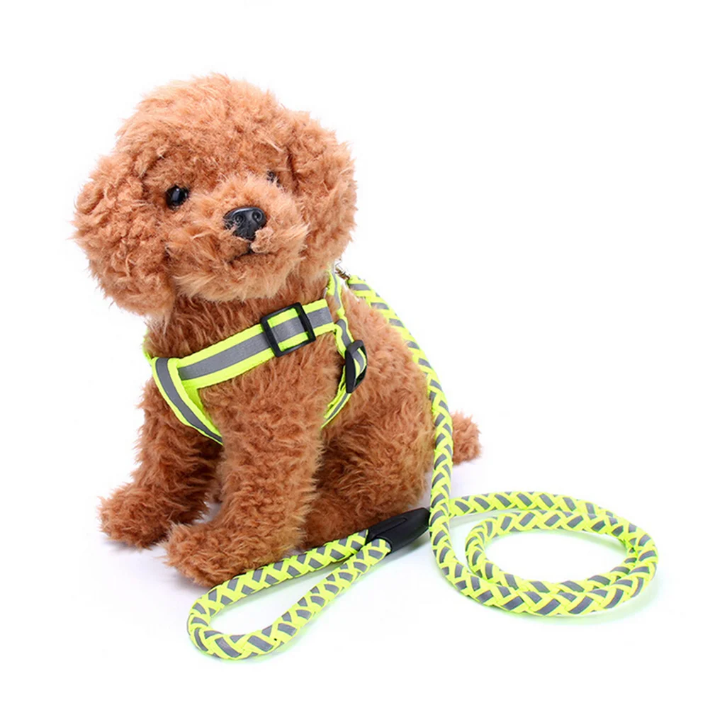 

Pet Dog Harness Leash Adjustable 1.2X120Cm Reflective Traction Rope For Puppy Walking Outdoor Dogs Chest Strap Pet