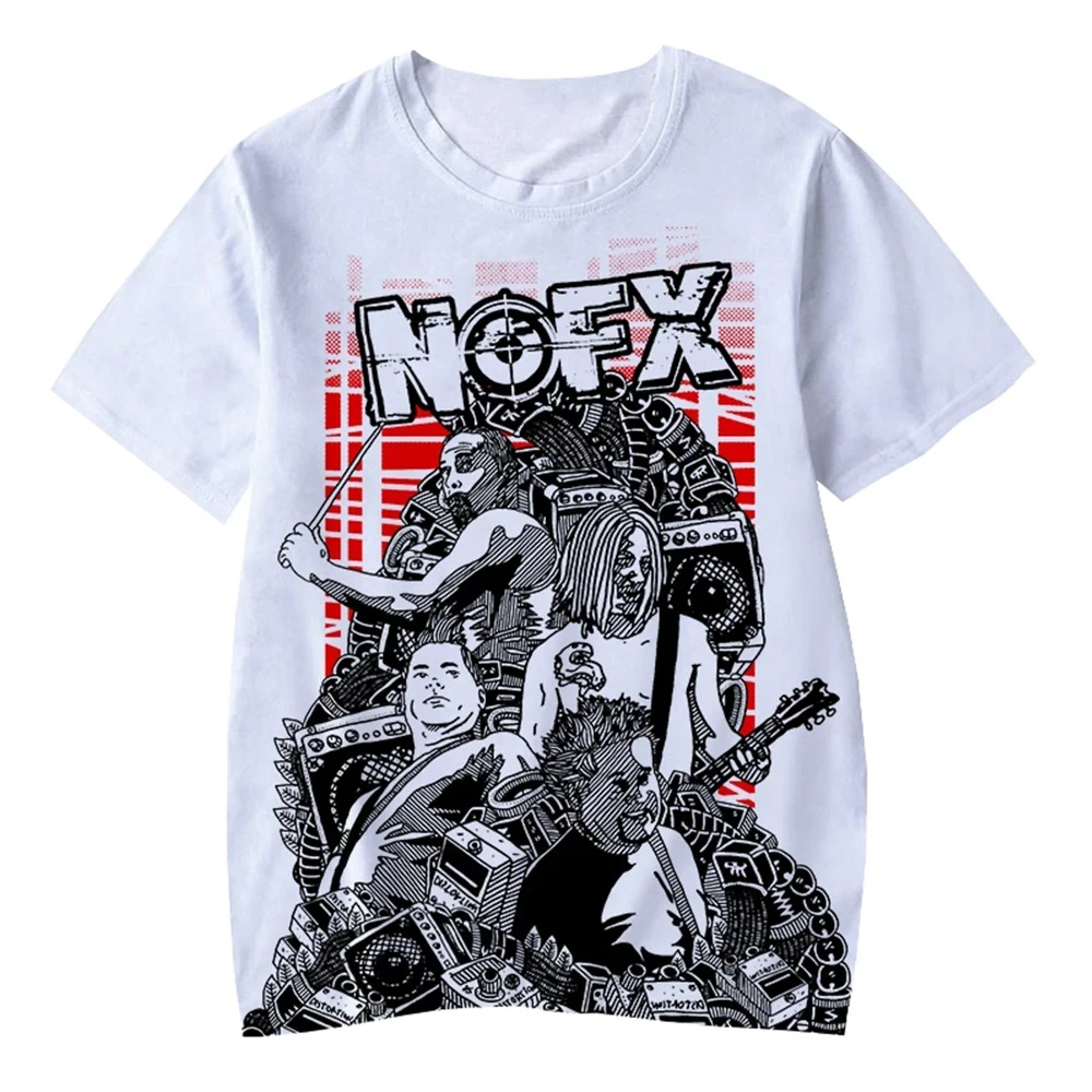 Magliette Nofx Punk Rock Band stampa 3D estate uomo donna magliette a maniche corte streetwear o-collo moda abbigliamento Unisex