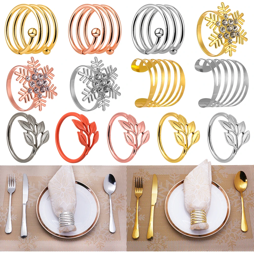 

Hotel Christmas Ornament Party Supplies Napkin Rings Table Decoration Napkin Buckle Towel Holder