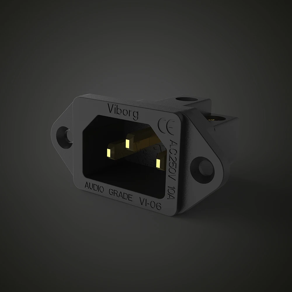Viborg Pure Copper Gold/Rhodium Plated Inlet Power Plug Socket IEC Available VI06B AC 250V 15A Connectors