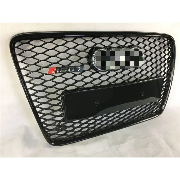 High Performance Black ABS Car Front Bumper Grille Q7 Upgrade Refit to RSQ7 Grill for Audi RSQ7 2006 2007 2008 2009