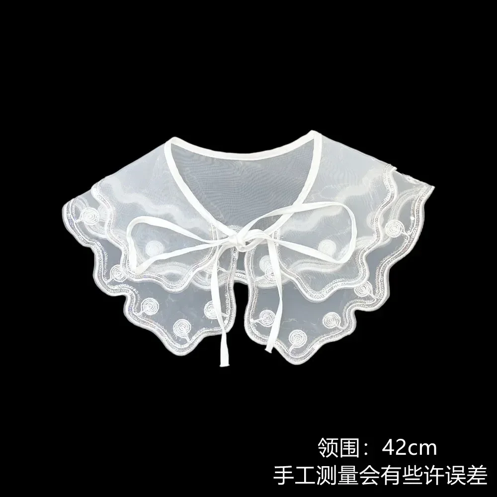 New cute ins wind embroidery lace retro fake doll collar shawl DIY decorative clothing all-match lace fake collar accessories