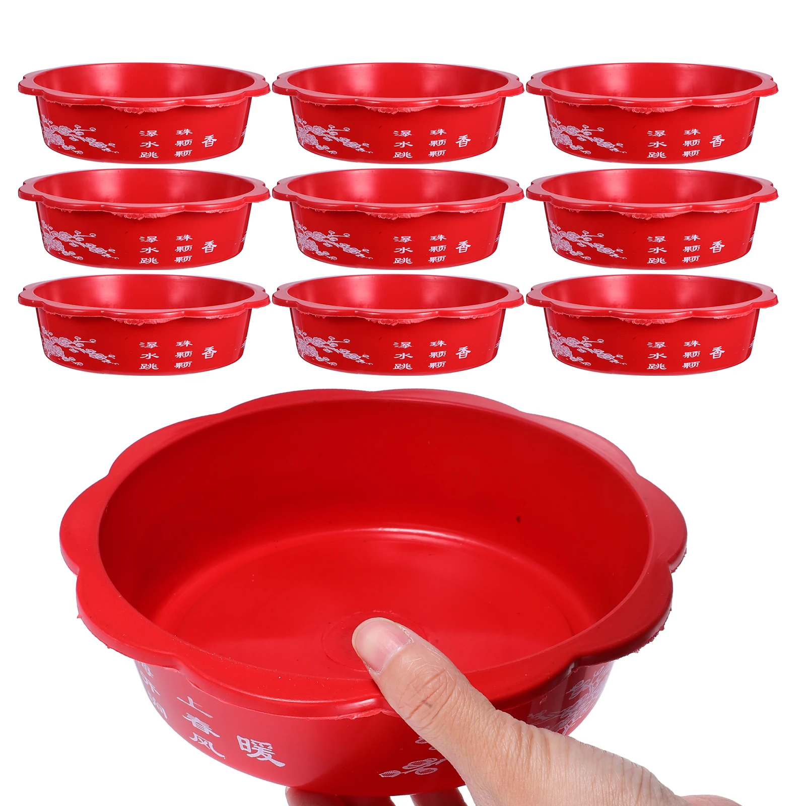 

10pcs Hydroponic Flower Pot Plastic Garden Planter Bowl for Lotus Narcissus Water Lily Decor Durable Water