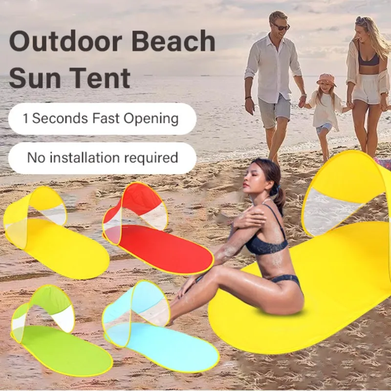 Canopy Silver Coated Small Folding Tent Automatic Instant Pop-up Mini Beach Tent Ultra-light Portable Sun Shelter for Outdoor