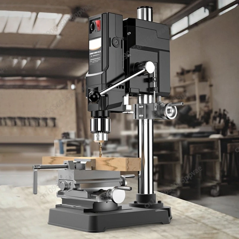 Industrial 220V Heavy Duty Benchtop Drill Press With Milling Function 3000RPM High Precision For Metal Wood DIY Workshop