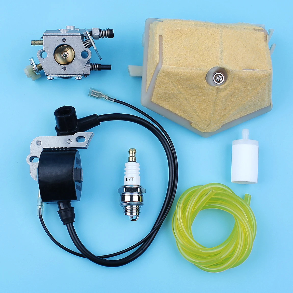 

Carburetor Ignition Module Coil Air Fuel Filter Kit For Husqvarna 51 55 Rancher Chainsaw Walbro WT-170, 503281504