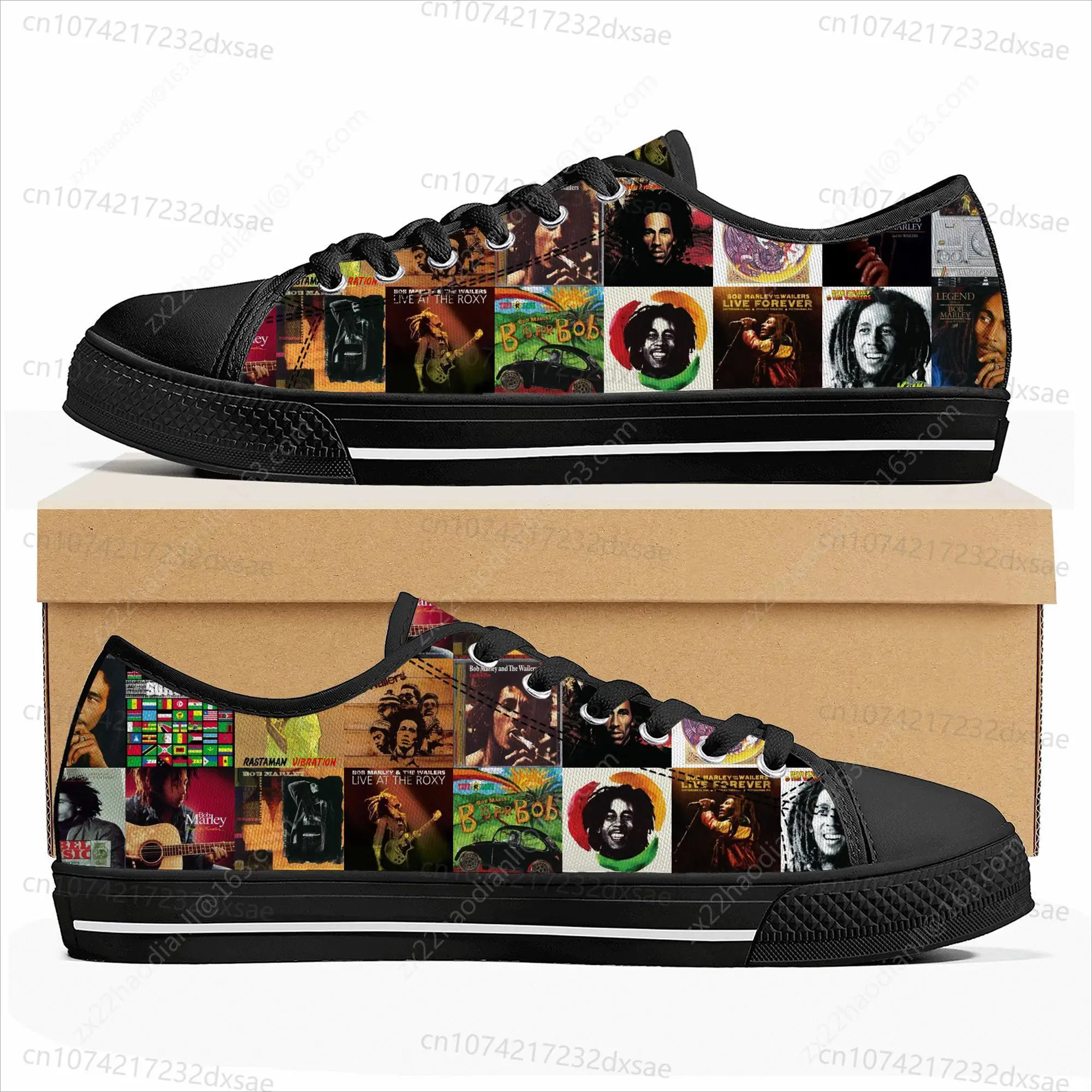 Legend Bob Marley Reggae Rasta Low Top High Quality Sneakers Mens Women Teenager Canvas Sneaker Casual Couple Shoes Custom Shoes