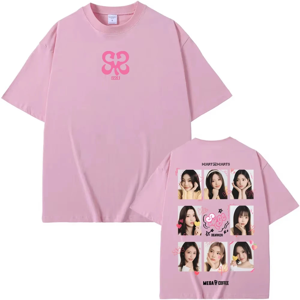 Hearts2Hearts تي شيرت الجرافيك الطباعة الهيب هوب القطن تي شيرت قصير الأكمام القوطية التي شيرت للجنسين عالية الجودة الرجال/النساء بلايز #5