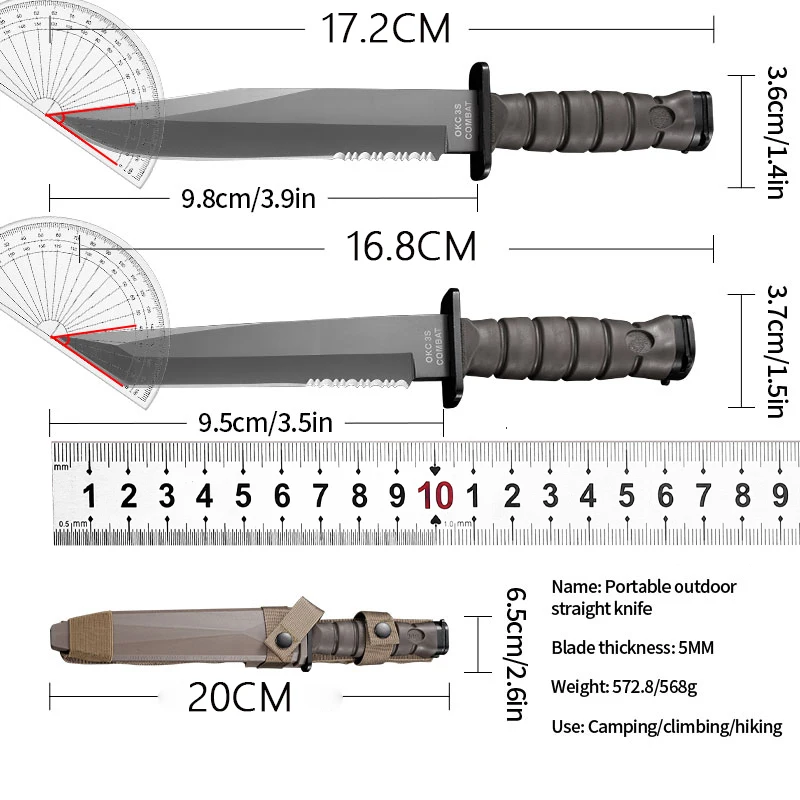 1pc，Outdoor Camping Knife, multi-functional portable knife, high hardness sharp knife, survival knife, hunting knife