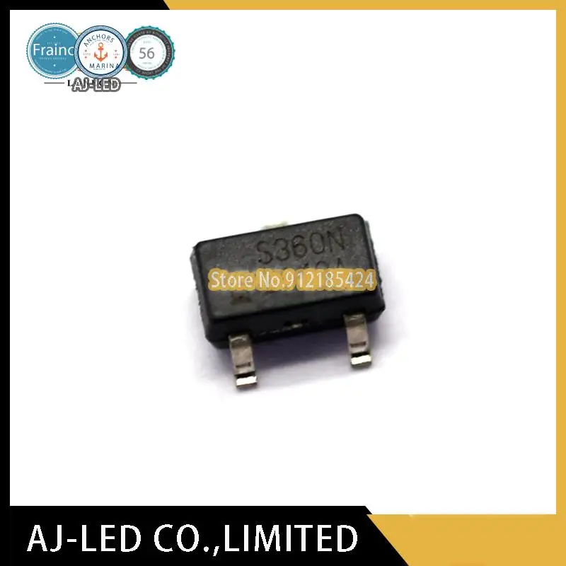 10 pçs/lote SS360NT Hall Effect Bipolar Trava de Alta Sensibilidade Interruptor Sensor Magnético SOT-23 Marca: S360N