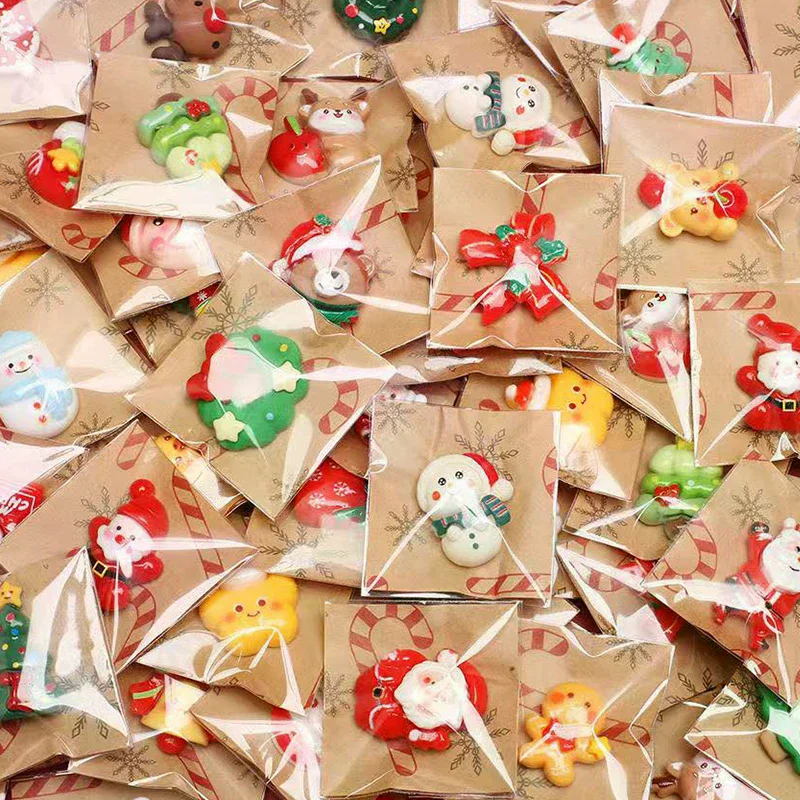 5/15Pcs Mixed Resin Christmas Fridge Magnets, Santa Claus, Snowman, Christmas Tree Decorations In Various Styles For Gift