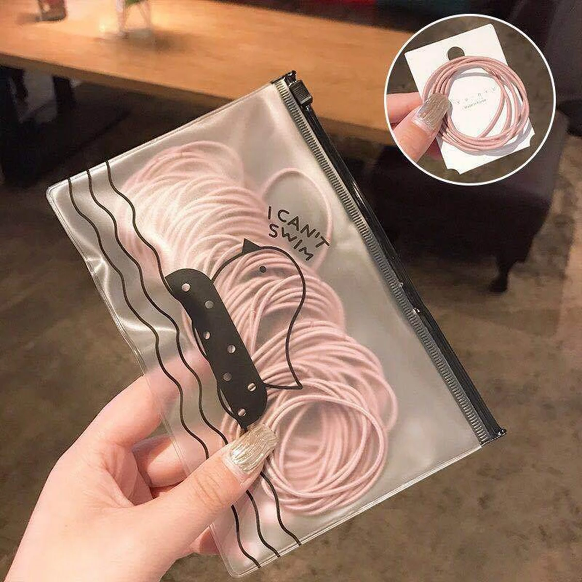 120/240Pcs Black Elastic Hair Ties for Women Girls Hair Ropes Solid Color Ponytail Holders Simple Durable Girl Hair Accessories