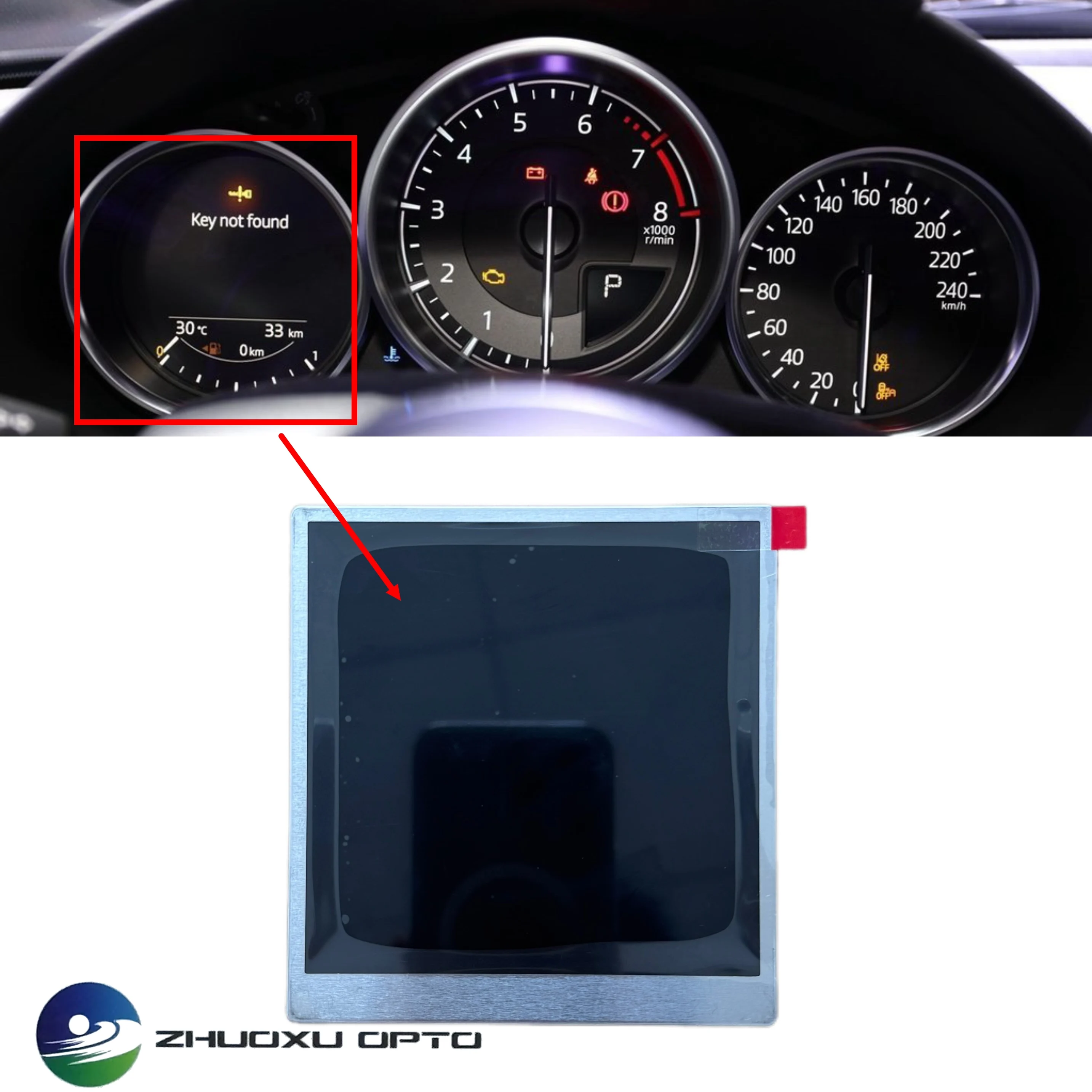 

LAM046G061A LCD Screen Panel For 2016-2023 Mazda MX-5 Instrument Speedometer Display