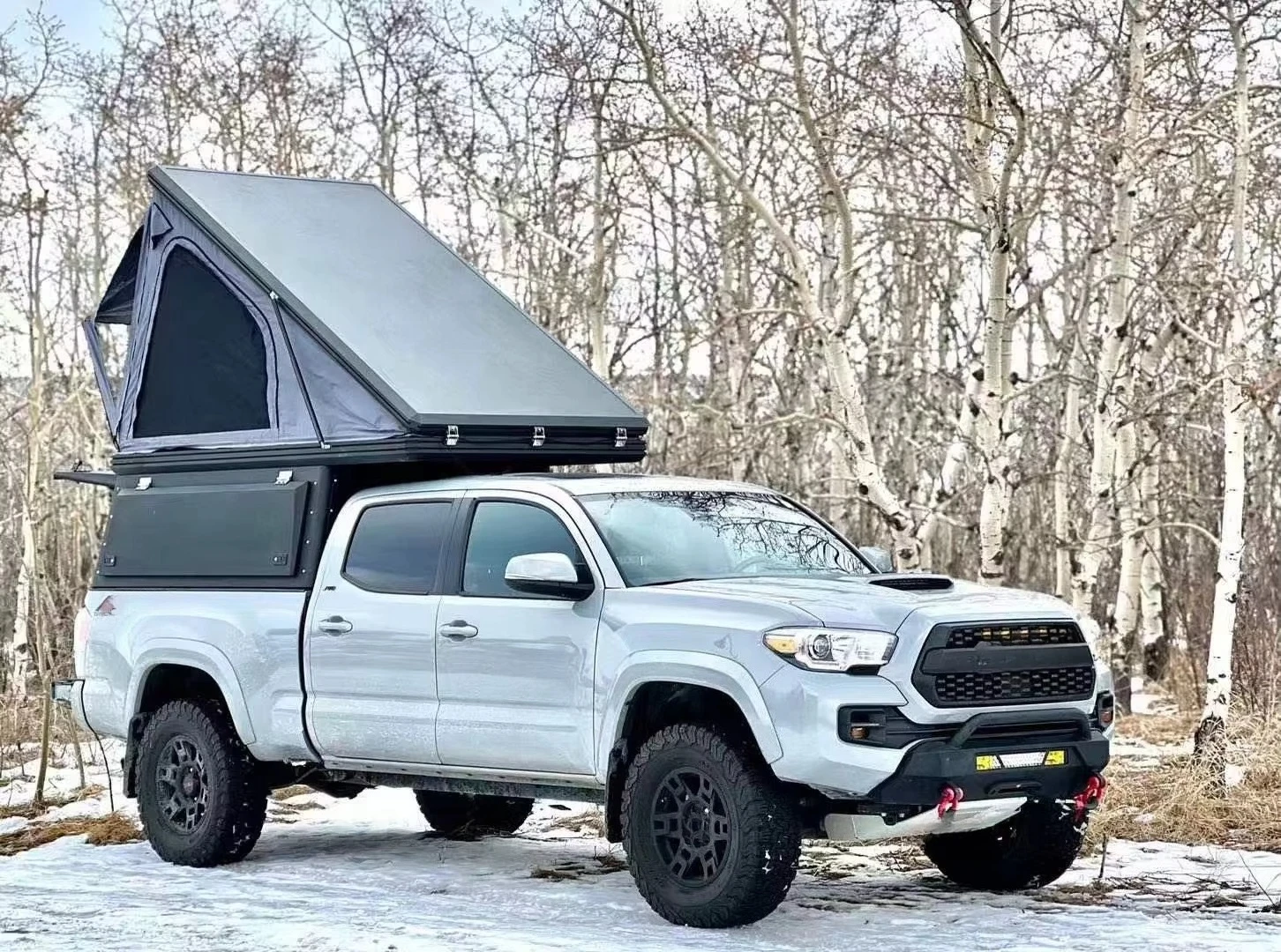 عالية الجودة تاكوما شاحنة صغيرة سرير الألومنيوم المنبثقة التخييم توبر دائم قماش النسيج الملحقات الخارجية خيمة على السطح سيارة