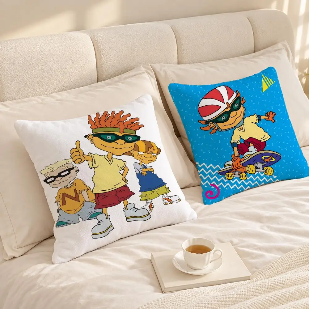 Cartoon Cute Kids R-Rocket Power Cushion Cover Soft Short Plush throw pillow Sofa Bedroom Den Car Dorm Decor Gifts