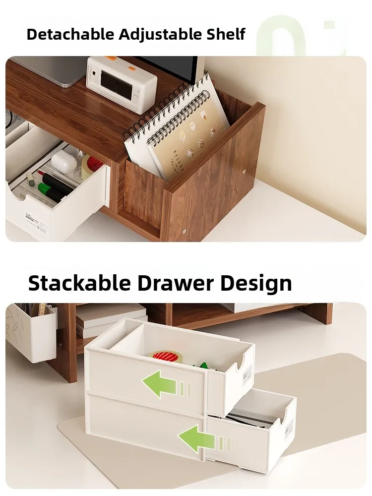 

Desktop Cuter Riser Display Storage Ra Office Laptop Der Sle Workstation Organization Box Multi Functional Storage