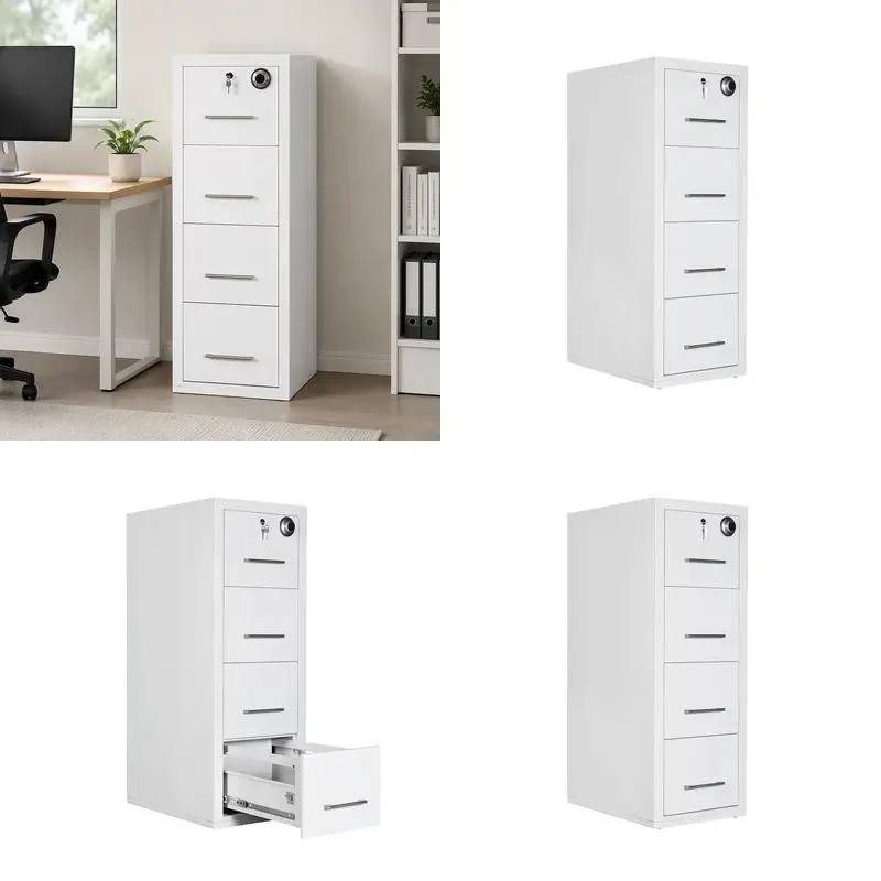 Steel Four Drawer Metal Fireproof Filing Cabinet 1-2 Hour Fire Resistant Storage for Office and School Use