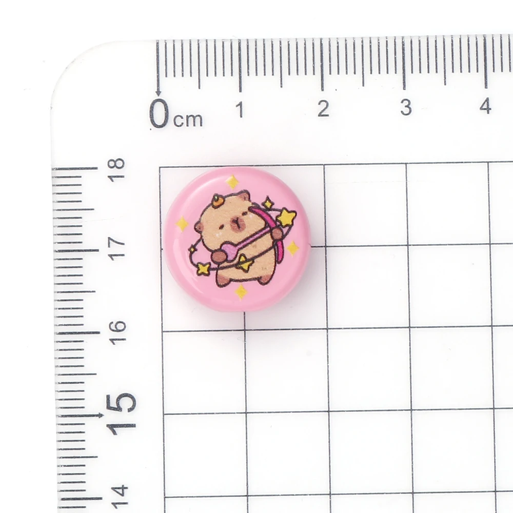 10Pcs/lot Cute Cartoon Acrylic Beads Round Loose Spacer Beads For Needlework DIY Jewelry Making Bracelet Necklace Accessories