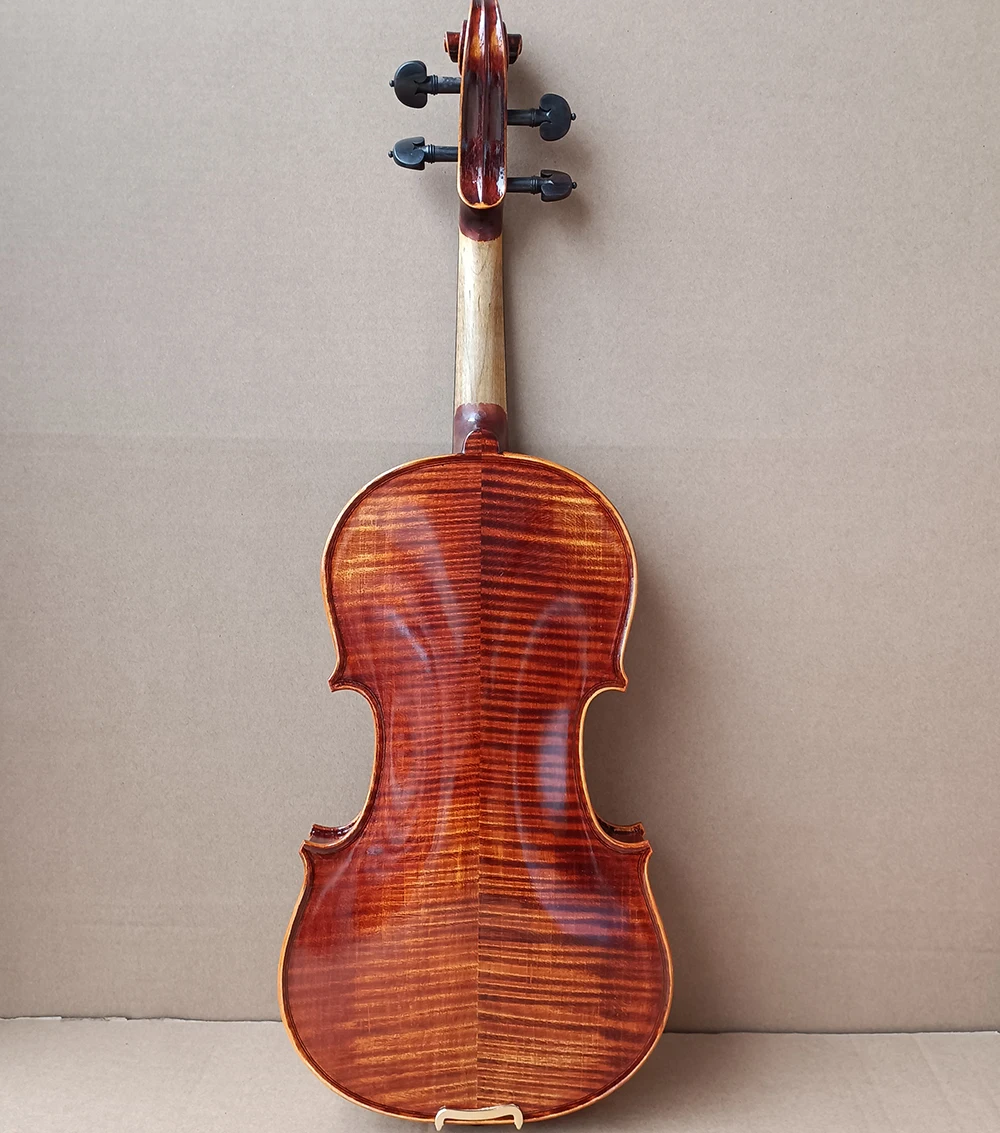 Rich flames Maple！strong tone！100% handmade violin 4/4 1/2 professional Musical Instrume violino with case bow free shipping