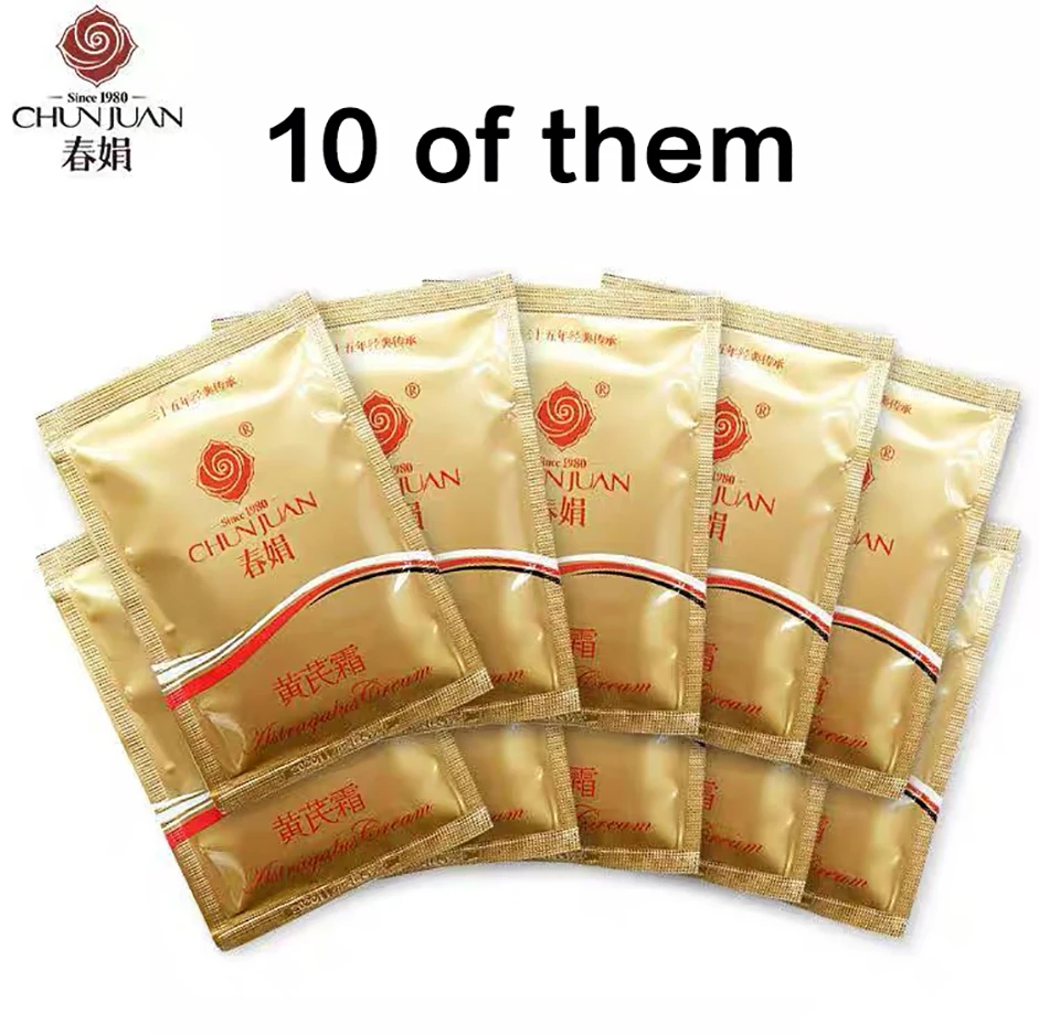 Chunjuan Astragalus Cream 30 г * 10 упаковок увлажняющий, увлажняющий и успокаивающий крем для лица