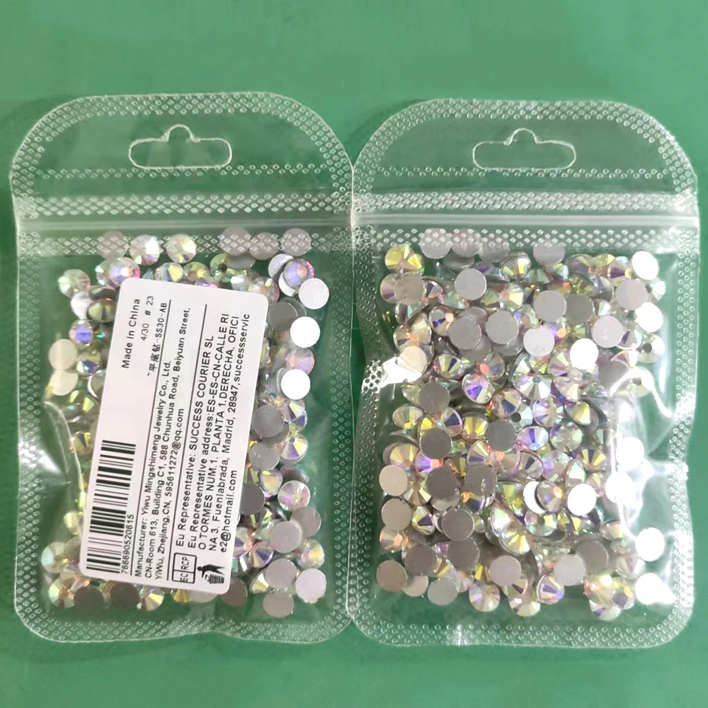 Superangebot PUBRILEX 14-Facetten Non-Hotfix Flatback Strasssteine in Effektfarben aus Glas-Kristall für Nagelkunst und Bekleidungszubehör – Detail 21