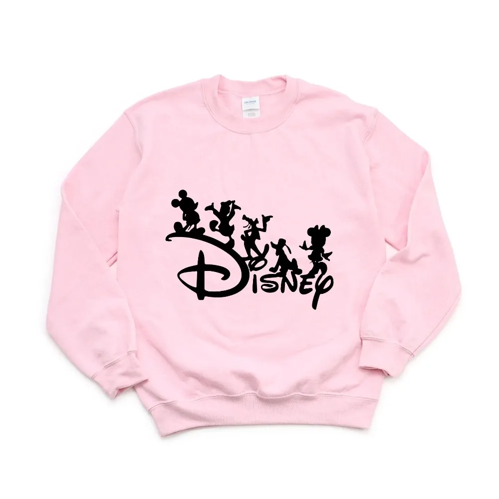 نمط جديد من الملابس الرياضية الفضفاضة والدفئة للخريف والشتاء للفتيات الأمريكيات عام 2025، يتميز بطبعات وبلوفرات ميكي ماوس